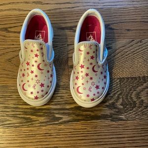Never Been Worn Little Girls Sparkle Slip-on Vans